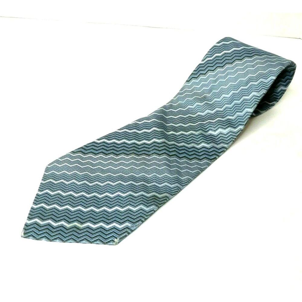 Van Heusen 100% Silk Men’s Blue & Gray Classic Necktie - 58" Tie Length